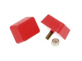 Prothane Universal Bump Stop 3/4 X 1 3/4 X 1 3/8 - Red thumbnail 3