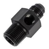 Fragola Inline Gauge Adapter -6AN x 3/8 NPT - Black thumbnail 1