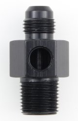 Fragola Inline Gauge Adapter -6AN x 3/8 NPT - Black thumbnail 3