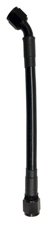 Fragola -6AN Ext Black PTFE Hose Assembly Straight x 45 Degree 30in thumbnail 3