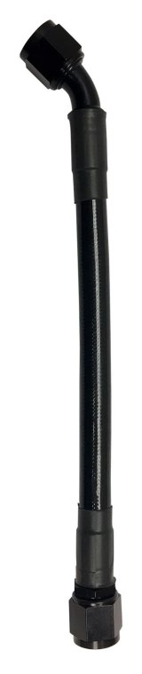 Fragola -8AN Ext Black PTFE Hose Assembly Straight x 45 Degree 36in thumbnail 2