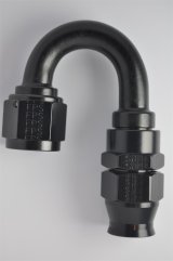 Fragola -6AN Real Street x 180 Degree Hose End Black For PTFE Hose thumbnail 1