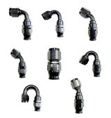 Fragola -6AN Real Street x 180 Degree Hose End Black For PTFE Hose thumbnail 3