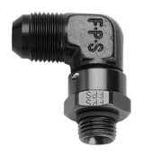 Fragola -6AN x 3/4 - 16 (8) 90 Degree Swivel - Black thumbnail 4