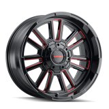 Mayhem 8115 Apollo 20x9 / 8x170 BP / 18mm Offset / 125.2mm Hub Black w/ Prism Red Wheel thumbnail 2