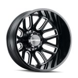 Mayhem 8107D Cogent Dually 20x8.25 / 8x200 BP / -192mm Offset / 142mm Hub Blk w/ Milled Spokes Wheel thumbnail 1