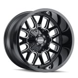 Mayhem 8107 Cogent 20x9 / 5x127 BP / 0mm Offset / 87mm Hub Black w/ Milled Spokes Wheel thumbnail 2