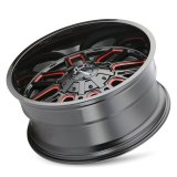 Mayhem 8107 Cogent 20x9 / 6x135 BP / 0mm Offset / 106mm Hub Black w/ Prism Red Wheel thumbnail 5