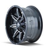 Mayhem 8090 Rampage 17x9 / 6x135 BP / -12mm Offset / 106mm Hub Black w/ Milled Spokes Wheel thumbnail 2