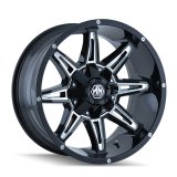 Mayhem 8090 Rampage 17x9 / 5x114.3 BP / 18mm Offset / 87mm Hub Black w/ Milled Spokes Wheel thumbnail 3