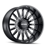 Mayhem 8114 Utopia 22x12 / 6x139.7 BP / -44mm Offset / 106mm Hub Black w/ Milled Spokes Wheel thumbnail 1