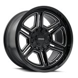 Mayhem 8117 Hermosa 20x10 / 8x170 BP / -25mm Offset / 125.2mm Hub Black/Milled Wheel thumbnail 1
