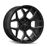 Mayhem Vanquish 8119 20X9 / 6x135/6x139.7 / 0mm Offset / 106.1mm Hub - Gloss Black Milled thumbnail 1