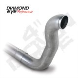 Diamond Eye Downpipe 4in TB Single W/ HX40 FLANGE AL DODGE 5.9L 2500/3500 89-93 4X4 ONLY thumbnail 2