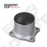 Diamond Eye ADAPTER 4-BOLT FLANGE 4in INNER DIA CLAMP-ON AL: 01-05 CHEVY/GMC 6.6L 2500/3500 CHV-FBA thumbnail 1