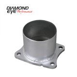 Diamond Eye ADAPTER 4-BOLT FLANGE 4in INNER DIA CLAMP-ON AL: 01-05 CHEVY/GMC 6.6L 2500/3500 CHV-FBA thumbnail 2