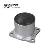 Diamond Eye ADAPTER 4-BOLT FLANGE 4in INNER DIA CLAMP-ON AL: 01-05 CHEVY/GMC 6.6L 2500/3500 CHV-FBA thumbnail 3