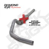 Diamond Eye KIT 4in Catback MFLR RPLCMENT PIPE Single AL: 94-97 FORD 7.3L F250/F350 PWRSTROKE thumbnail 1