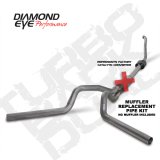 Diamond Eye KIT 4in TB MFLR RPLCMENT PIPE DUAL SS 94-97 5 7 3L F250/F350 PWRSTROKE NFS W CARB STDS thumbnail 1