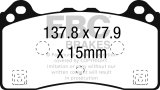 EBC 15-16 Ford Focus RS Yellowstuff Front Brake Pads thumbnail 5