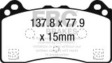 EBC 16-18 Ford Focus RS Redstuff Ceramic Low Dust Front Brake Pads thumbnail 3