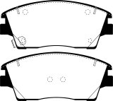 EBC 2017+ Hyundai Elantra 1.6L Turbo Redstuff Front Brake Pads thumbnail 2