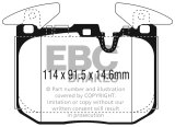 EBC 2014+ BMW I8 1.5L Turbo/Electric Yellowstuff Front Brake Pads thumbnail 3