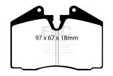 EBC Racing 89-95 Ferrari 348 RP-1 Front/Race Rear Brake Pads (Pair Only) thumbnail 4