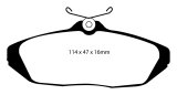 EBC 01-02 Dodge Viper 8.0 Redstuff Rear Brake Pads thumbnail 1