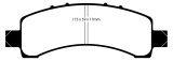 EBC 02 Cadillac Escalade 5.3 (Akebono rear caliper) Yellowstuff Rear Brake Pads thumbnail 1