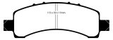 EBC 02 Cadillac Escalade 5.3 (Akebono rear caliper) Yellowstuff Rear Brake Pads thumbnail 2