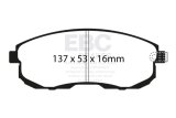 EBC 02-03 Infiniti G20 2.0 Redstuff Front Brake Pads thumbnail 6