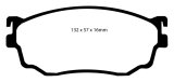 EBC 03-04 Mazda Protege 2.0 Turbo (Mazdaspeed) Redstuff Front Brake Pads thumbnail 1