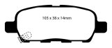 EBC 03-05 Infiniti FX35 3.5 Yellowstuff Rear Brake Pads thumbnail 1