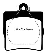EBC 03-08 Chrysler Crossfire 3.2 Redstuff Rear Brake Pads thumbnail 1