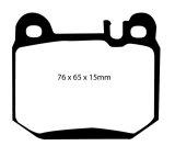 EBC 04-07 Maserati Quattroporte 4.2 Yellowstuff Rear Brake Pads thumbnail 1