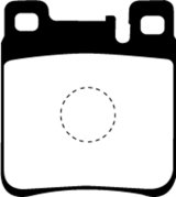 EBC 05-06 Chrysler Crossfire 3.2 SRT6 Yellowstuff Rear Brake Pads thumbnail 2
