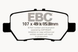 EBC 05-08 Acura RL 3.5 Ultimax2 Rear Brake Pads thumbnail 4