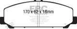 EBC 06-07 Infiniti QX56 5.6 (Akebono) Extra Duty Front Brake Pads thumbnail 1