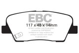 EBC 06-09 Hyundai Entourage 3.8 Greenstuff Rear Brake Pads thumbnail 3