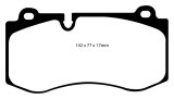 EBC 07-08 Mercedes-Benz CL550 5.5 Redstuff Front Brake Pads thumbnail 1
