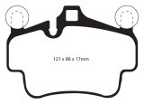 EBC 07-08 Porsche 911 (997) (Cast Iron Rotor only) 3.6 Carrera 2 Bluestuff Front Brake Pads thumbnail 1