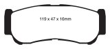 EBC 07-09 Hyundai Santa Fe 2.7 Greenstuff Rear Brake Pads thumbnail 1