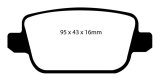 EBC 07-12 Land Rover LR2 3.2 Yellowstuff Rear Brake Pads thumbnail 1
