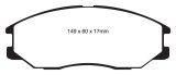 EBC 08-10 Kia Sorento 3.3 Greenstuff Front Brake Pads thumbnail 1