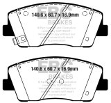 EBC 2019+ Genesis G70 2.0T Redstuff Front Brake Pads thumbnail 2