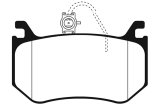 EBC 2016+ Alfa Romeo Giulia 2.9L Twin Turbo Yellowstuff Rear Brake Pads thumbnail 3