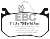 EBC 2016+ Alfa Romeo Giulia 2.9L Twin Turbo Bluestuff Rear Brake Pads thumbnail 9