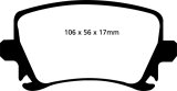 EBC 05-08 Audi A4 2.0L Turbo Bluestuff Rear Brake Pads thumbnail 9