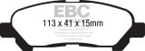EBC 09-13 Toyota Highlander 2.7 2WD/4WD Yellowstuff Rear Brake Pads thumbnail 5